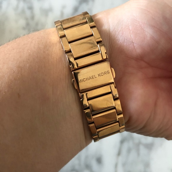 Michael Kors Rose Gold Rhinestone Watch - Picture 6 of 8